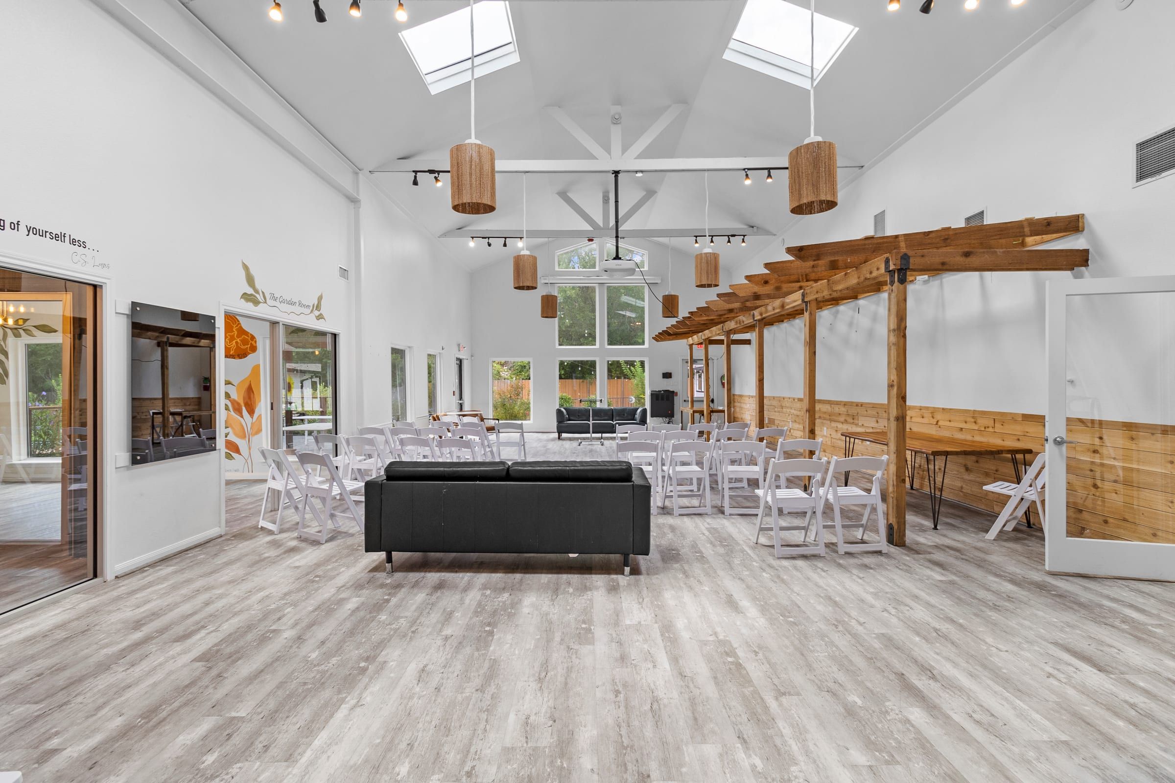 Bright vaulted-ceiling interior of a Houston residential listing