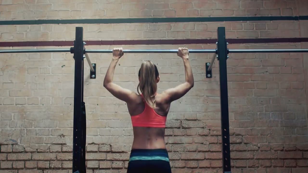 Athlete training on pull-up bars at F45 Tanglewood